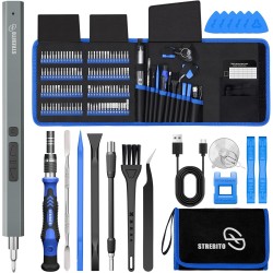 STREBITO Destornillador eléctrico | Incluye 120 puntas magneticas y organizador