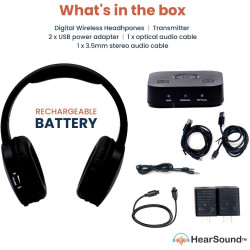 Auriculares inalámbricos para personas con discapacidad auditiva | Con sonido personalizable y claro