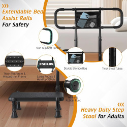 Rieles de cama para adultos mayores