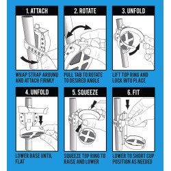 Portavasos portátil para adultos, soporte de bebidas para silla de ruedas