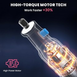 HARDELL Kit de herramientas rotativas inalámbricas, herramienta rotativa de 8 V y 6 velocidades con pantalla digital