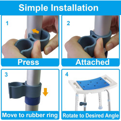Aliseniors Soporte de cabezal de ducha para silla de ducha