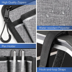 FINPAC Bolsa de almacenamiento lateral para silla de ruedas con soporte para tazas