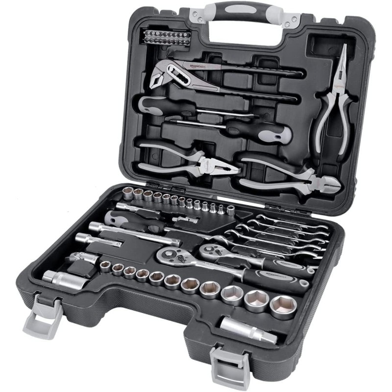 Amazon Basics Juego de herramientas mecanicas | Kit de herramientas mecanicas de 65 piezas Amazon Basics Juego de herramientas mecanicas | Kit de herramientas mecanicas de 65 piezas