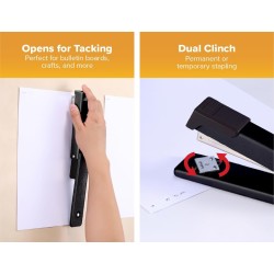 Engrapadora de escritorio de metal, capacidad para 20 hojas