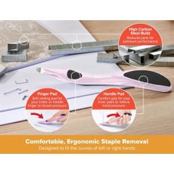 Engrapadora de metal resistente, capacidad de 50 hojas con 1250 grapas y removedor ergonómico de grapas