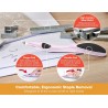 Engrapadora de metal resistente, capacidad de 50 hojas con 1250 grapas y removedor ergonómico de grapas