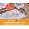Engrapadora de metal resistente, capacidad de 50 hojas con 1250 grapas y removedor ergonómico de grapas
