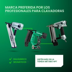 Metabo HPT Clavadora de acabado con plumero de aire, clavadoras neumáticas de potencia preferida