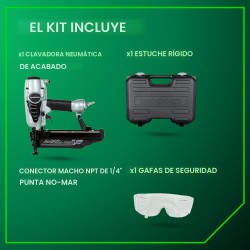 Metabo HPT Clavadora de acabado con plumero de aire, clavadoras neumáticas de potencia preferida