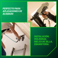 Metabo HPT Clavadora de acabado con plumero de aire, clavadoras neumáticas de potencia preferida