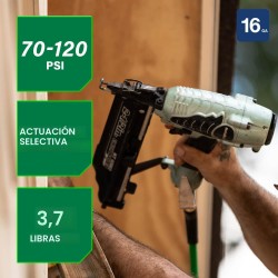 Metabo HPT Clavadora de acabado con plumero de aire, clavadoras neumáticas de potencia preferida