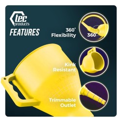 TEC Products FlexAll - Embudo flexible | Flexible y resistente a quimicos