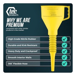 TEC Products FlexAll - Embudo flexible | Flexible y resistente a quimicos
