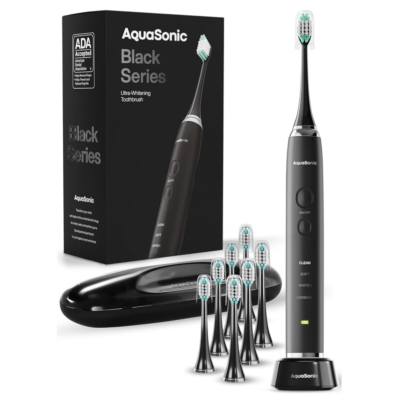 Cepillo de dientes AquaSonic Black Series | Con 4 modos de lavado personalizables