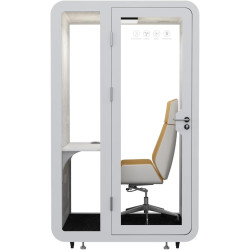 GEARONIC Cabina de cápsulas de oficina móvil | Cabina de oficina movil con ventiladores y luces LED