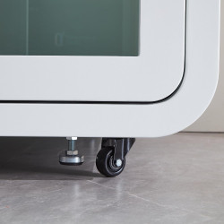 GEARONIC Cabina de cápsulas de oficina móvil | Cabina de oficina movil con ventiladores y luces LED