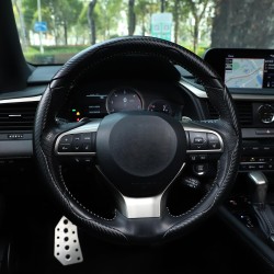 Amiss 3 fundas antideslizantes de fibra de carbono para volante