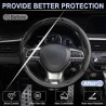 Amiss 3 fundas antideslizantes de fibra de carbono para volante