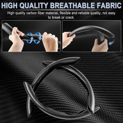 Amiss 3 fundas antideslizantes de fibra de carbono para volante