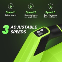 Soplador de hojas inalámbrico | Con bateria recargable y 3 modos de velocidad
