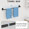 Juego de accesorios de baño negro mate, juego de 4 piezas de accesorios de baño