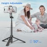Trípode de viaje para teléfono celular con control remoto y soporte para teléfono