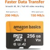 Amazon Basics Tarjeta microSDXC de 256 GB con adaptador