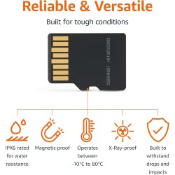 Amazon Basics Tarjeta microSDXC de 256 GB con adaptador