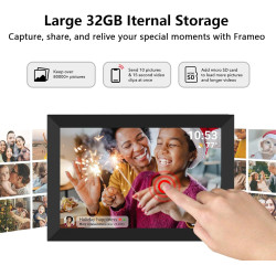 FRAMEO - Marco de fotos digital inteligente WiFi de 10.1 pulgadas