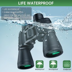 Binoculares de alta potencia | A prueba de agua y adaptable a niveles de luz