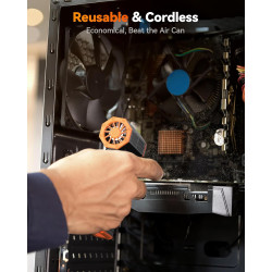 WOLFBOX MF50 - Plumero de aire comprimido | Diseño portatil y recargable