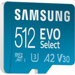 Tarjeta de memoria microSD + adaptador, microSDXC de 512 GB