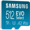 Tarjeta de memoria microSD + adaptador, microSDXC de 512 GB