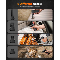 WOLFBOX MF50 - Plumero de aire comprimido | Diseño portatil y recargable