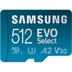 Tarjeta de memoria microSD + adaptador, microSDXC de 512 GB