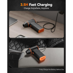 WOLFBOX MF50 - Plumero de aire comprimido | Diseño portatil y recargable