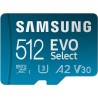 Tarjeta de memoria microSD + adaptador, microSDXC de 512 GB