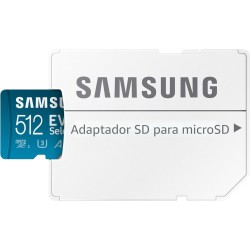 Tarjeta de memoria microSD + adaptador, microSDXC de 512 GB