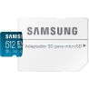 Tarjeta de memoria microSD + adaptador, microSDXC de 512 GB