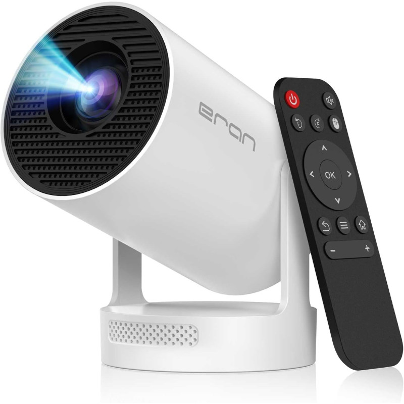 【Enfoque eléctrico】Mini proyector portátil | Proyector bluetooth con rotacion de 210 grados