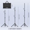 Kit de soporte de telón de fondo: 6 anchos, soporte de fondo ajustable de 10 x 7.5 pies para fiestas y fotografía de estudio