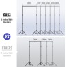 Kit de soporte de telón de fondo: 6 anchos, soporte de fondo ajustable de 10 x 7.5 pies para fiestas y fotografía de estudio
