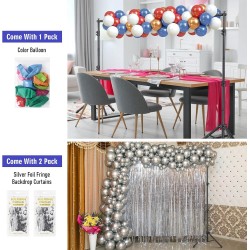 Kit de soporte de telón de fondo: 6 anchos, soporte de fondo ajustable de 10 x 7.5 pies para fiestas y fotografía de estudio