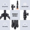 Kit de soporte de telón de fondo: 6 anchos, soporte de fondo ajustable de 10 x 7.5 pies para fiestas y fotografía de estudio