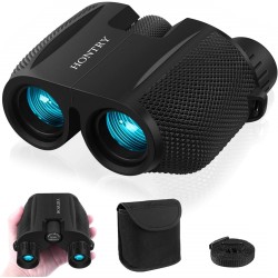 Hontry Binoculares para adultos y niños, Binoculares compactos de 10 x 25 pulgadas para observación de aves