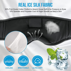 MUSICOZY - Auriculares con Bluetooth, máscara con auriculares inalámbricos para dormir de lado