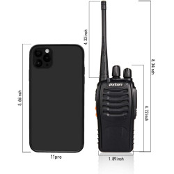 pxton Walkie Talkies Radios recargables de dos vías de largo alcance con auriculares