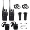 pxton Walkie Talkies Radios recargables de dos vías de largo alcance con auriculares