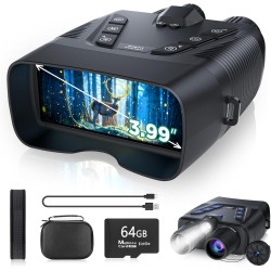 binoculares de visión nocturna 4K a todo color de 58 MP con batería de carga rápida de 10000 mAh